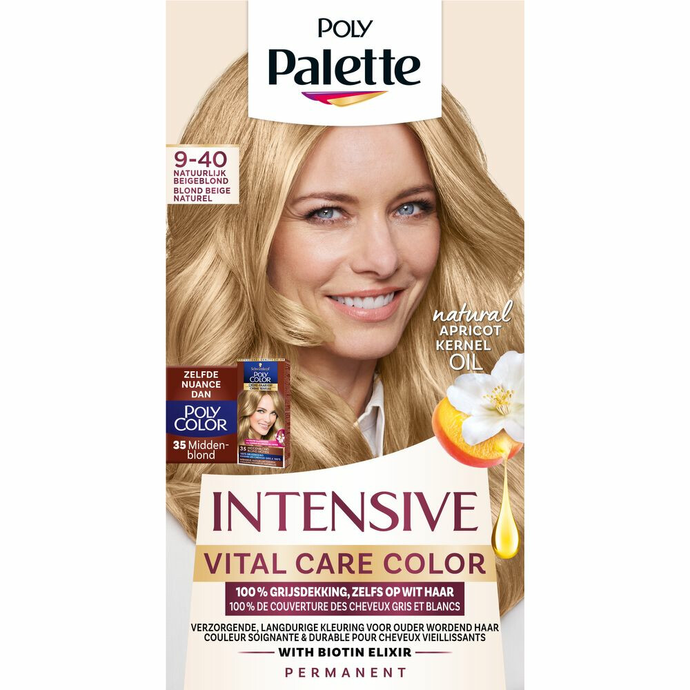 3x Poly Palette Vital Care 9-40 Natuurlijk Beigeblond