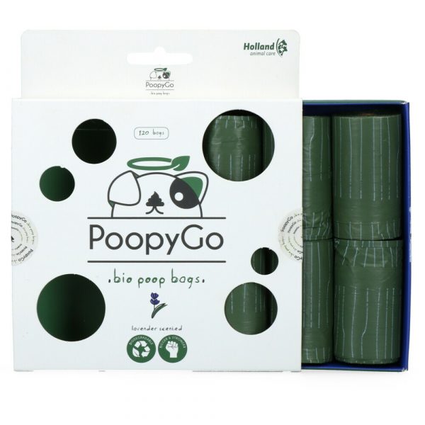 PoopyGo Eco Friendly Poepzakjes met Lavendelgeur 120 stuks - 8 x 15 zakjes