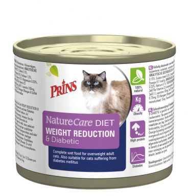 6x Prins NatureCare Diet Weight Reduction&Diabetic Kat Natvoer 200 gr