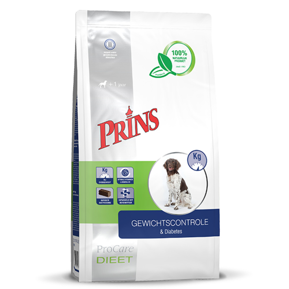 Prins ProCare Diet Gewichtscontrole&Diabetes Hondenvoer 15 kg