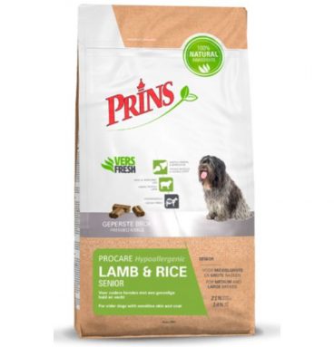 Prins Procare Hypoallergeen Lam - Rijst Senior 15 kg