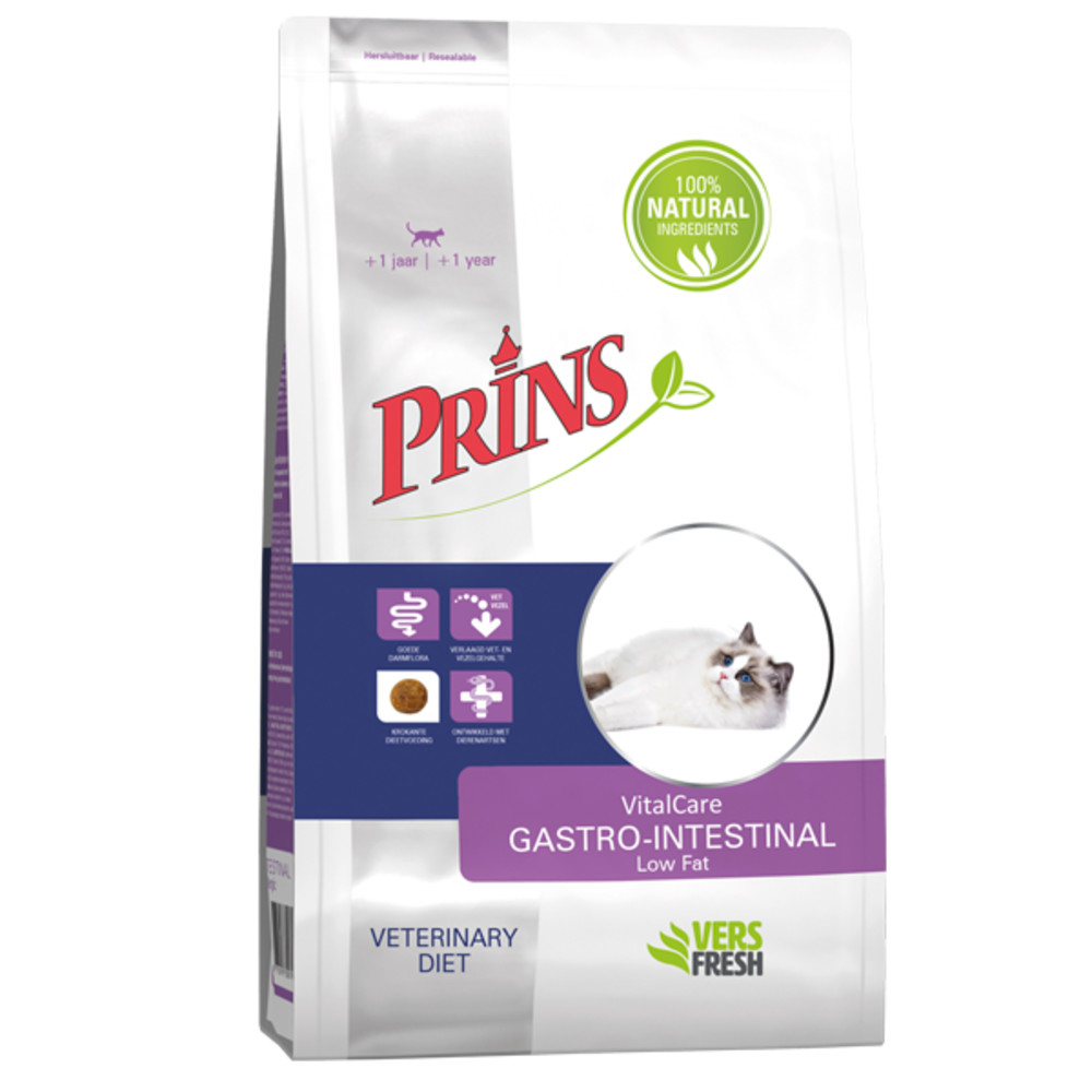 Prins VitalCare Diet Gastro-Intestinal Low Fat Kattenvoer 1