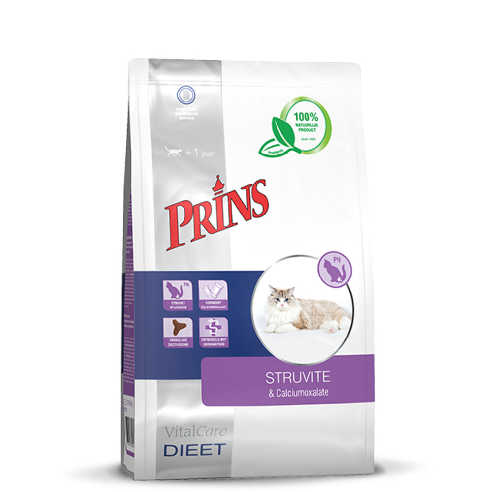 Prins VitalCare Diet Struvite&Calciumoxalate Kattenvoer 1