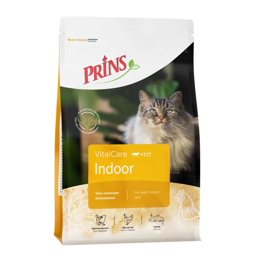 6x Prins VitalCare Indoor Kattenvoer 400 gr