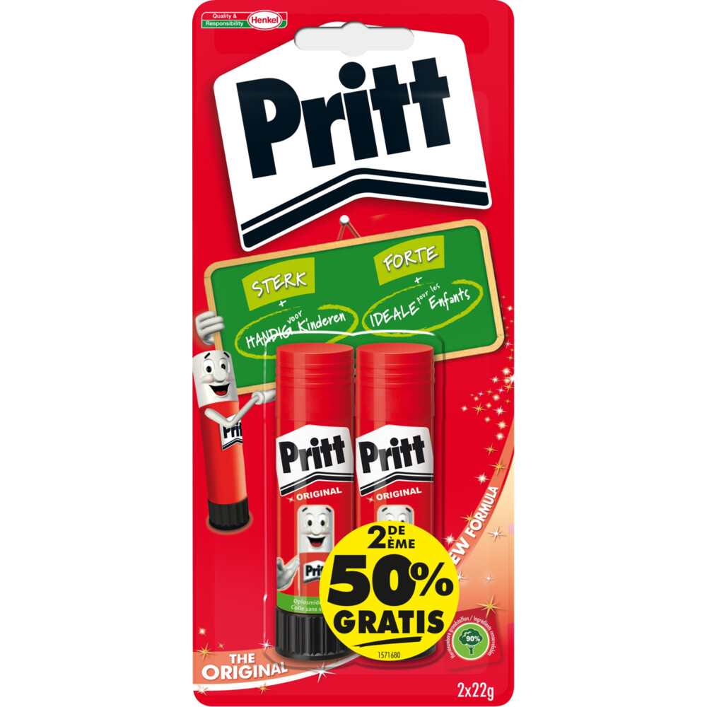 Pritt Plakstift Original Extra Sterk 2 x 22 gr