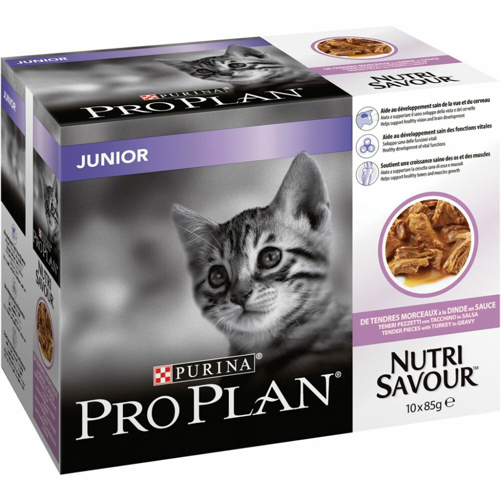 Pro Plan Junior Nutrisavour Junior Kalkoen 10 x 85 gr