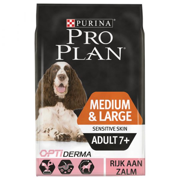 Pro Plan Optiderma Adult 7+ Sensitive Skin Medium - Large 14 kg