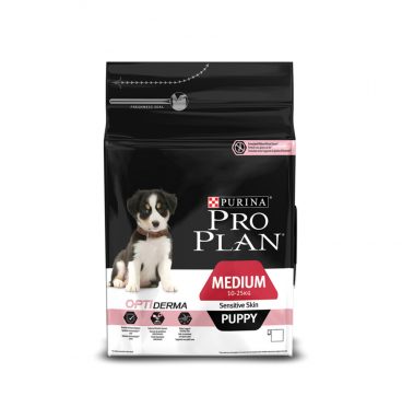 4x Pro Plan Optiderma Puppy Sensitive Skin Medium 3 kg