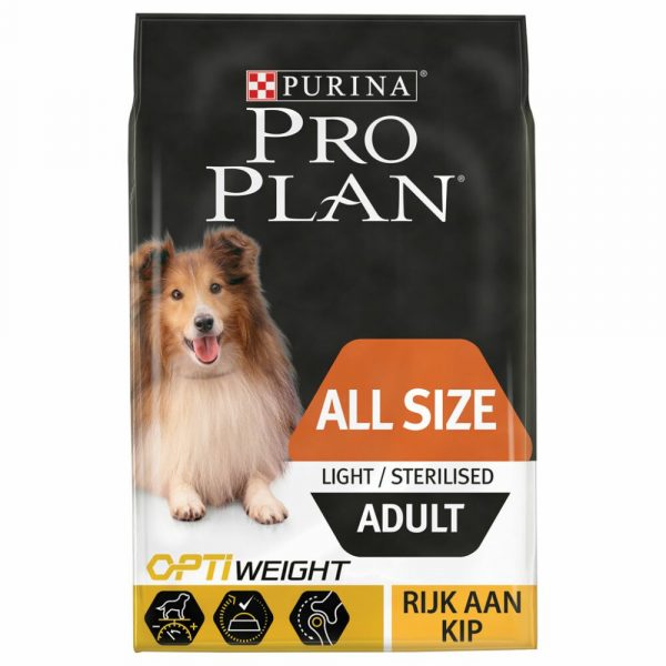 4x Pro Plan Optiweight Adult Light 3 kg