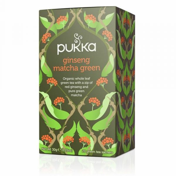 4x Pukka Thee Ginseng Matcha Green 20 stuks