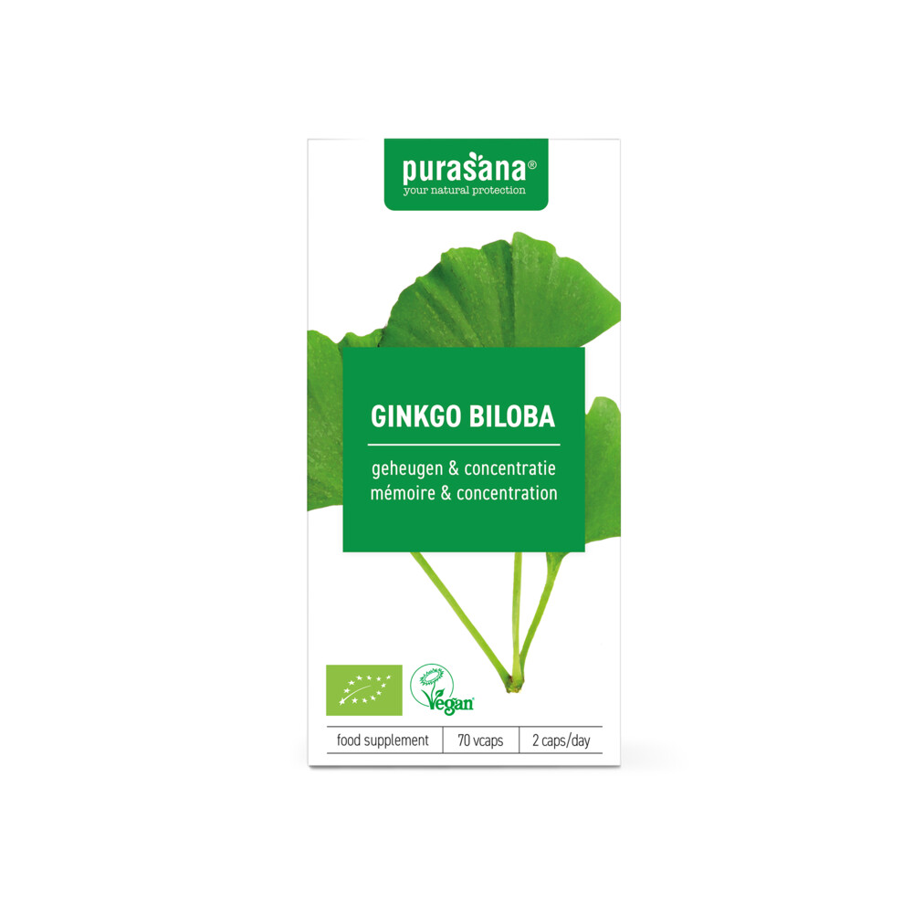 Purasana Ginkgo Biloba Bio 70 Capsules