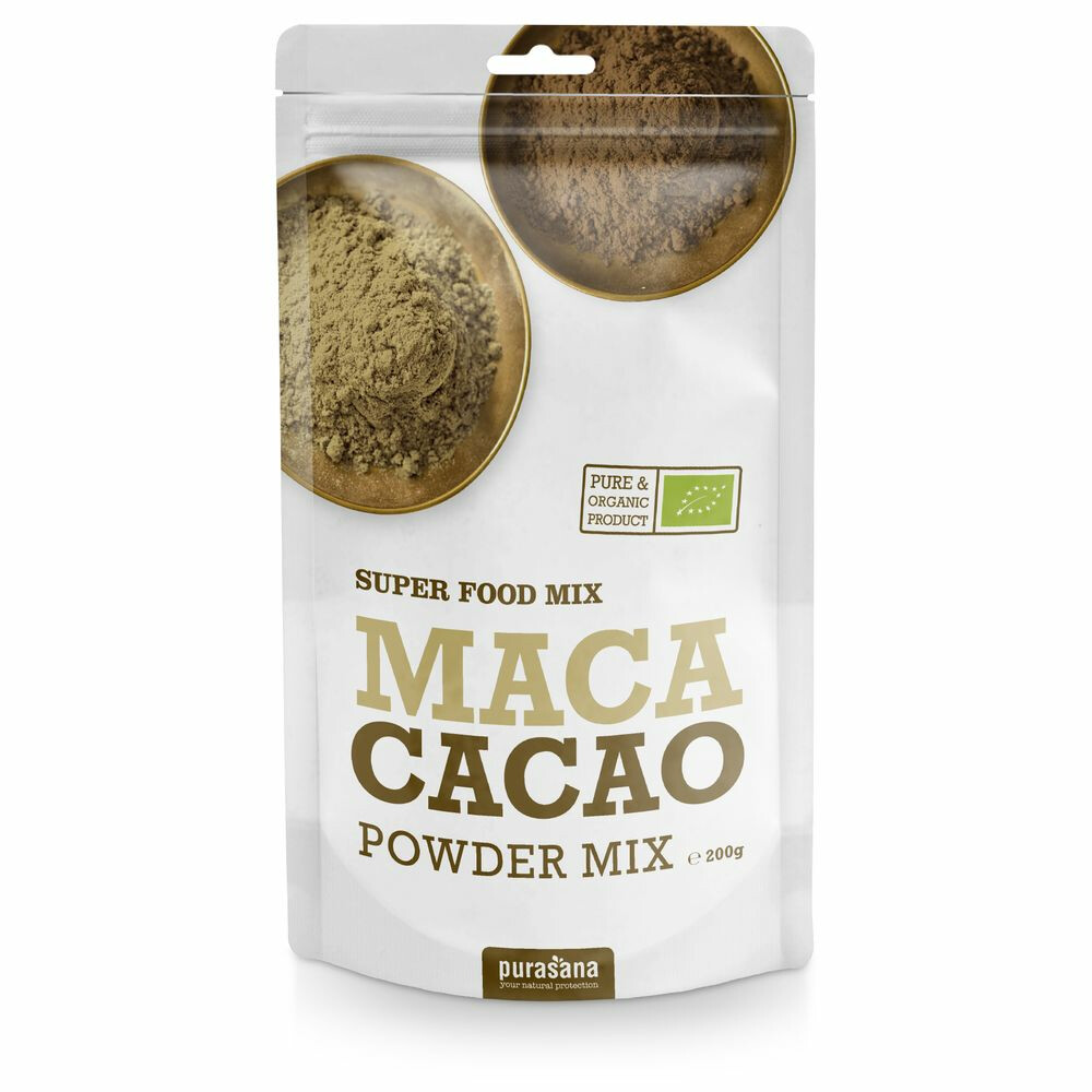 Purasana Maca Cacao Mix Poeder Bio 200 gr