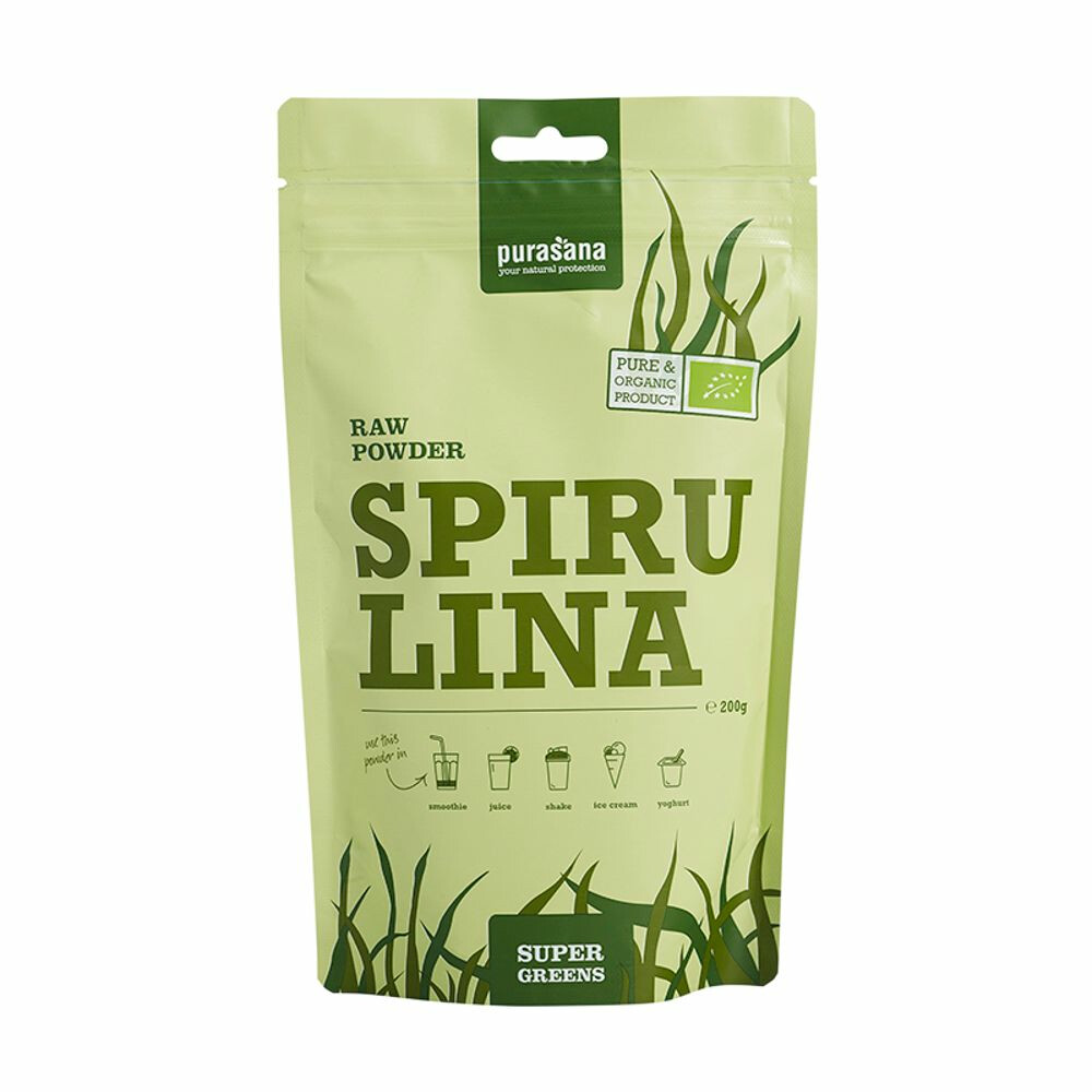 Purasana Spirulina Poeder Bio 200 gr