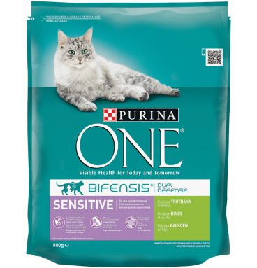 4x Purina One Sensitive Kalkoen 800 gr