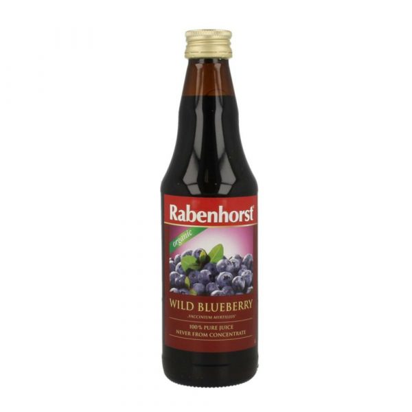 3x Rabenhorst Bosbessen 100% Bio 330 ml