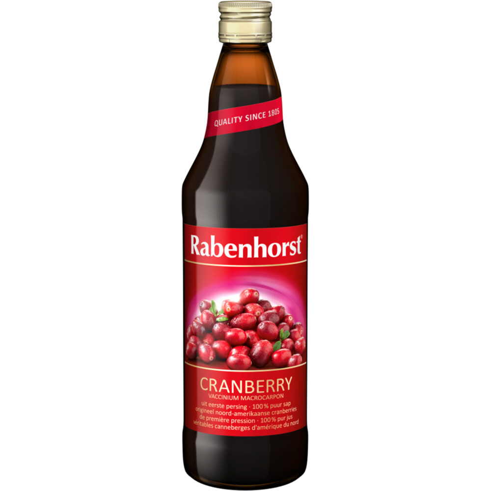 3x Rabenhorst Cranberrysap 100% 750 ml