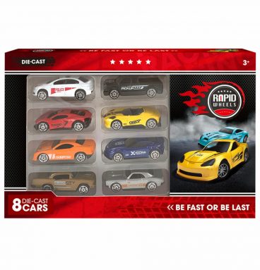 Rapid Wheels Auto Diecast Set 8 in 1