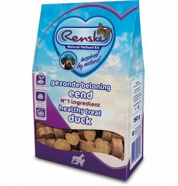 7x Renske Gezonde Beloning Hartjes Eend 150 gr