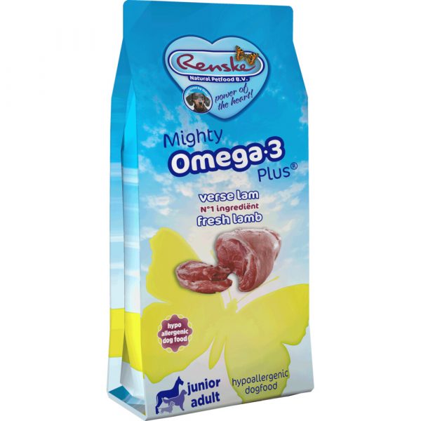 Renske Mighty Omega Plus Krokant Hondenvoer Lam 15 kg