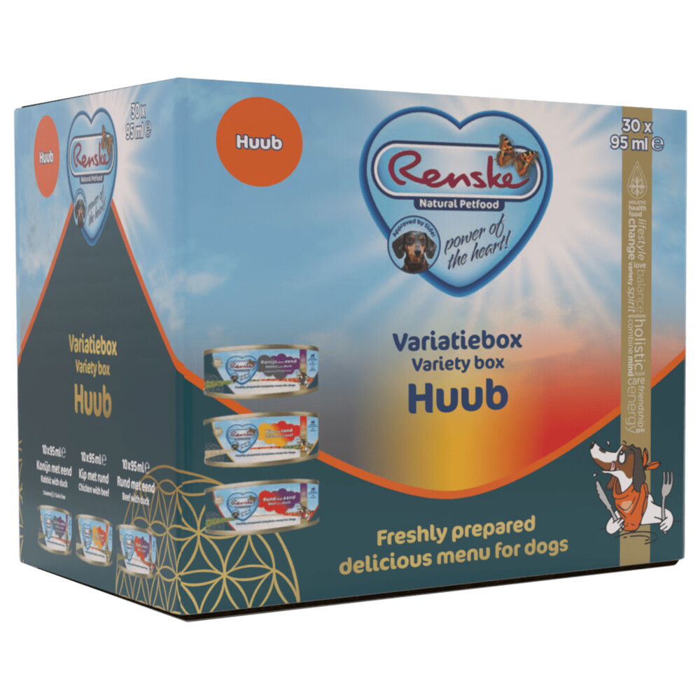 Renske Vers Hond Variatiebox Huub 30 x 95 ml