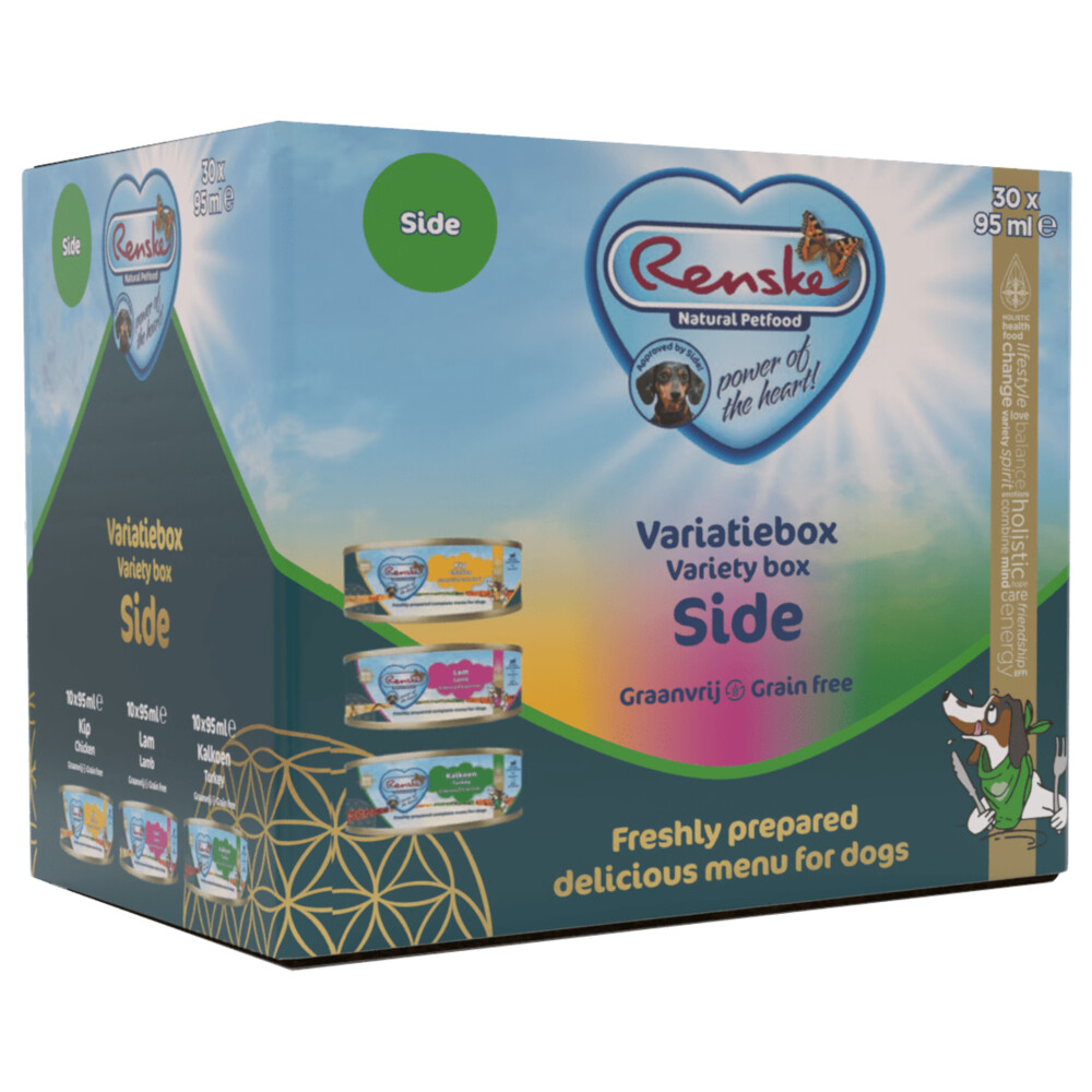 Renske Vers Hond Variatiebox Side Graanvrij 30 x 95 ml