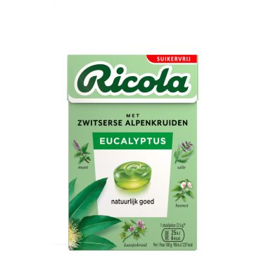 Ricola Keelpastilles Eucalyptus Suikervrij Doosje 50 gr