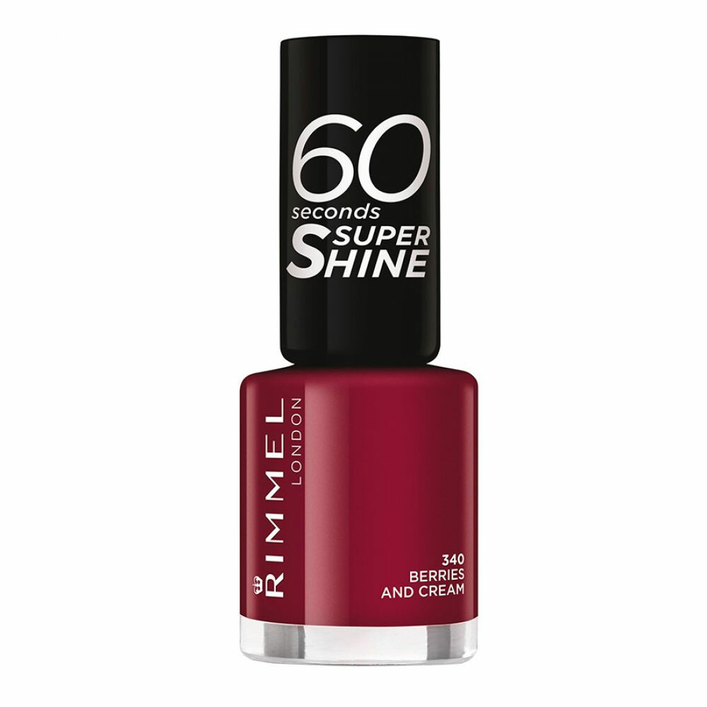 3x Rimmel 60 Seconds Supershine Nailpolish 340 Berries And Cream 8 ml