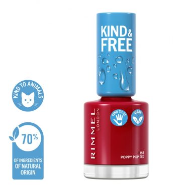 Rimmel KIND&FREE Vegan Nagellak 156 Poppy Pop Red 8 ml