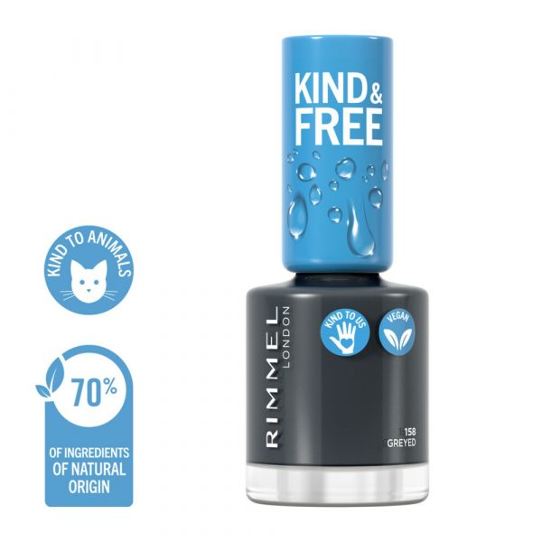 Rimmel KIND&FREE Vegan Nagellak 158 All Greyed Out 8 ml