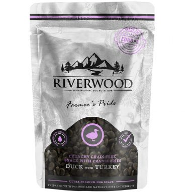 6x Riverwood Crunchy Snack Dog Farmer's Pride Duck&Turkey 200 gr