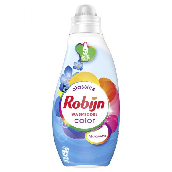 8x Robijn Klein&Krachtig Wasmiddel Morgenfris Color 665 ml