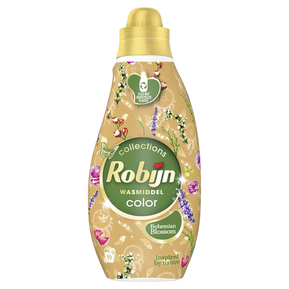 8x Robijn Vloeibaar Wasmiddel Bohemian Blossom 665 ml