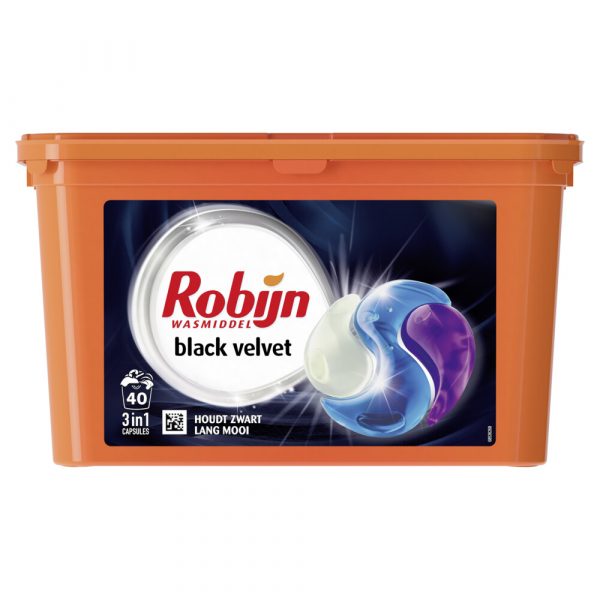 3x Robijn Wascapsules 3-in-1 Black Velvet 40 stuks