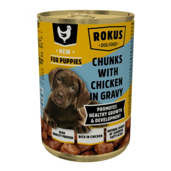 Rokus Hondenvoer Blik Puppy Kip 415 gr