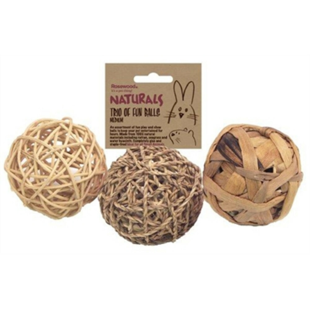 Rosewood Trio Of Fun Balls 8 cm