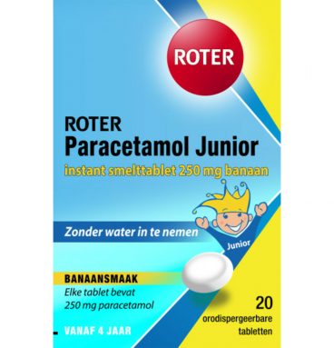 Roter Paracetamol 250 mg Junior 20 smelttabletten