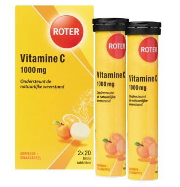 3x Roter Vitamine C Bruistabletten Sinaasappel Abrikoos 2 x 20 stuks