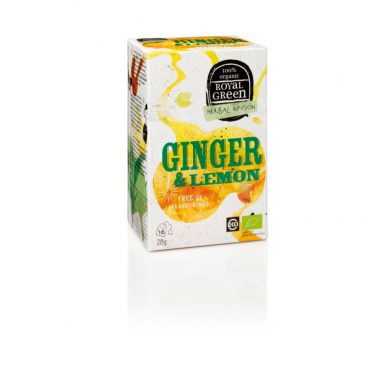 3x Royal Green Thee Ginger Lime Bio 16 stuks