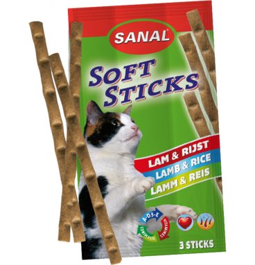 35x Sanal Kat Sticks Lam - Rijst 3 stuks