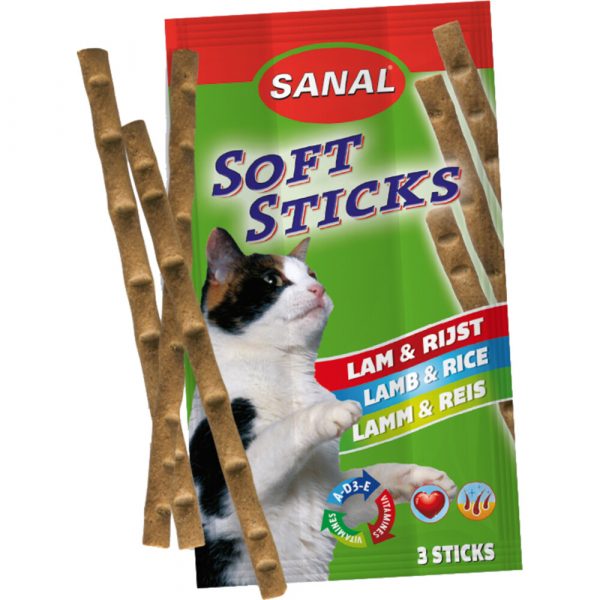 35x Sanal Kat Sticks Lam - Rijst 3 stuks