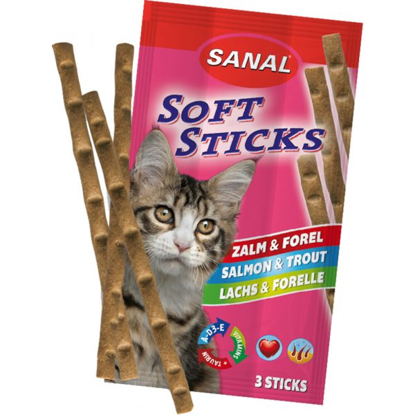 35x Sanal Kat Sticks Zalm - Forel 3 stuks