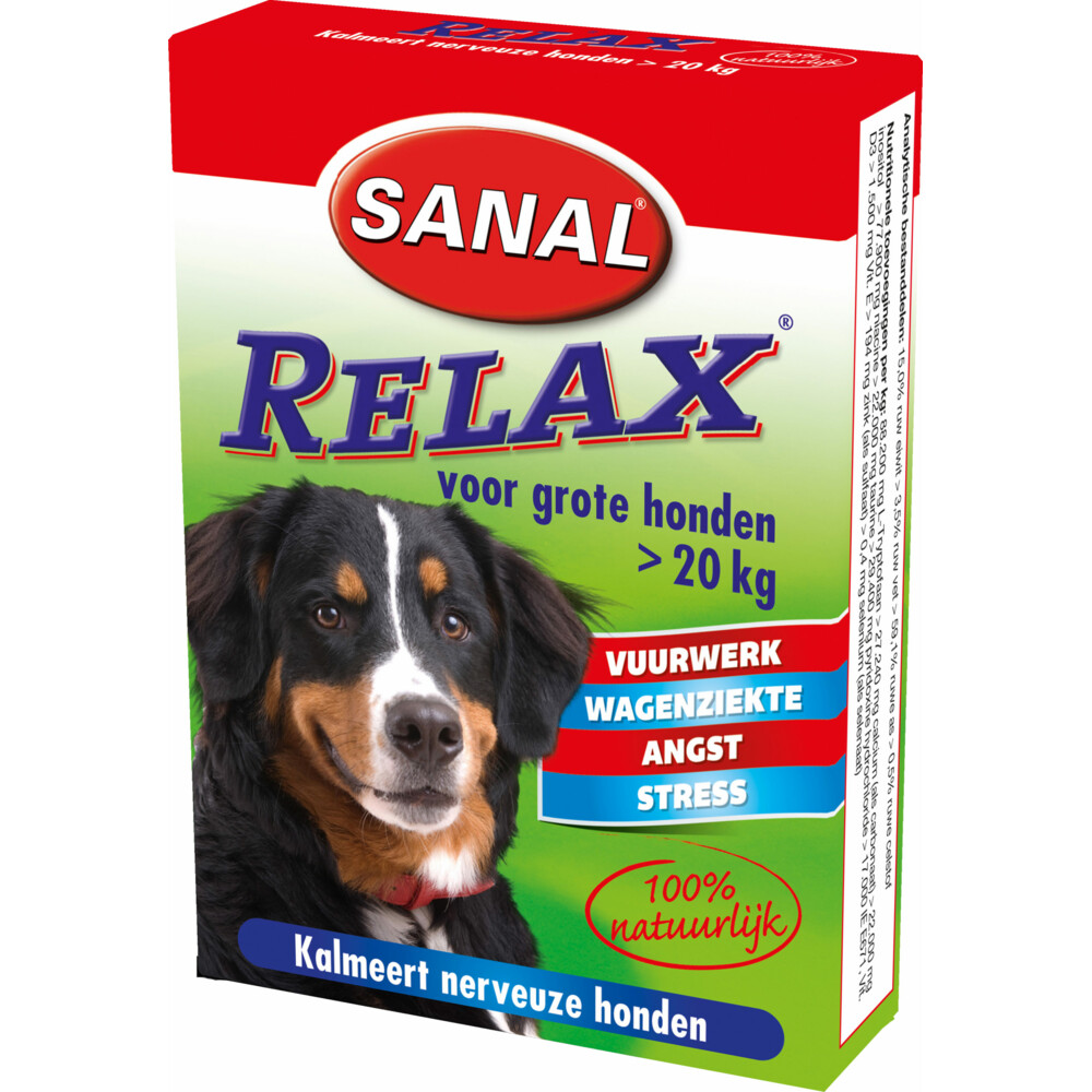 Sanal Relax Kalmeringstablet>20 kg 15 tabletten