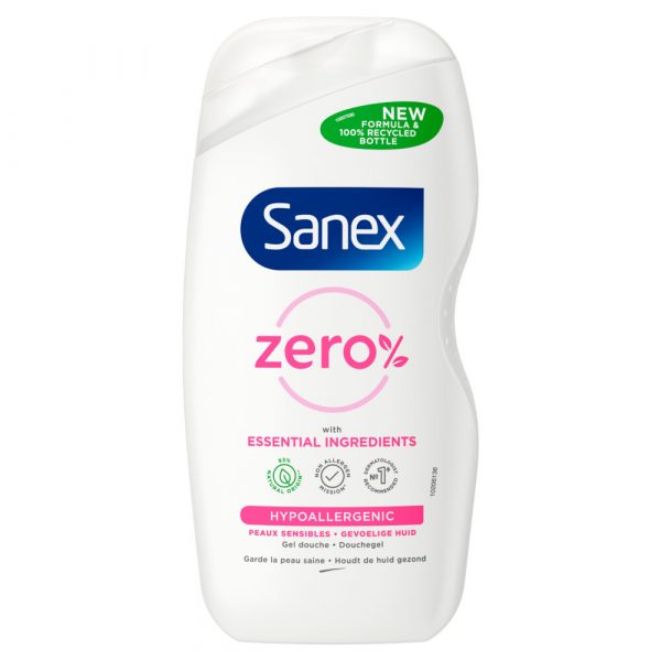 6x Sanex Douchegel Zero% Sensitive Skin 500 ml