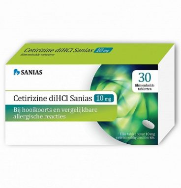 Sanias Cetirizine 10 mg 30 tabletten