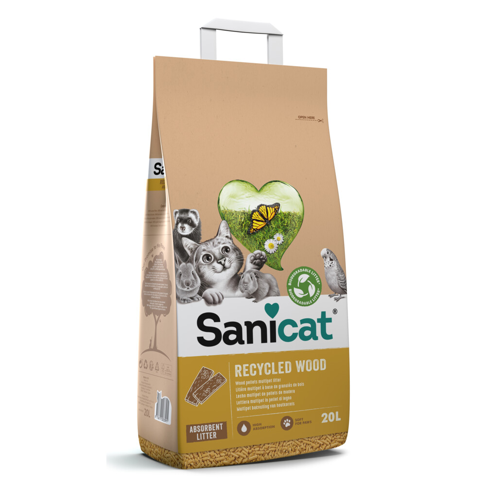 Sanicat Clean&Green Houtkorrel 20 liter