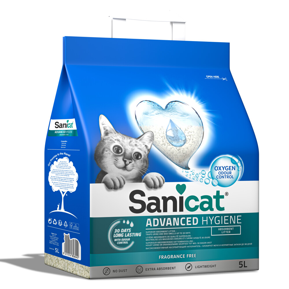 Sanicat Kattenbakvulling Advanced Hygiene 5 liter