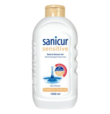 4x Sanicur Bad en Douchegel Sensitive 1000 ml