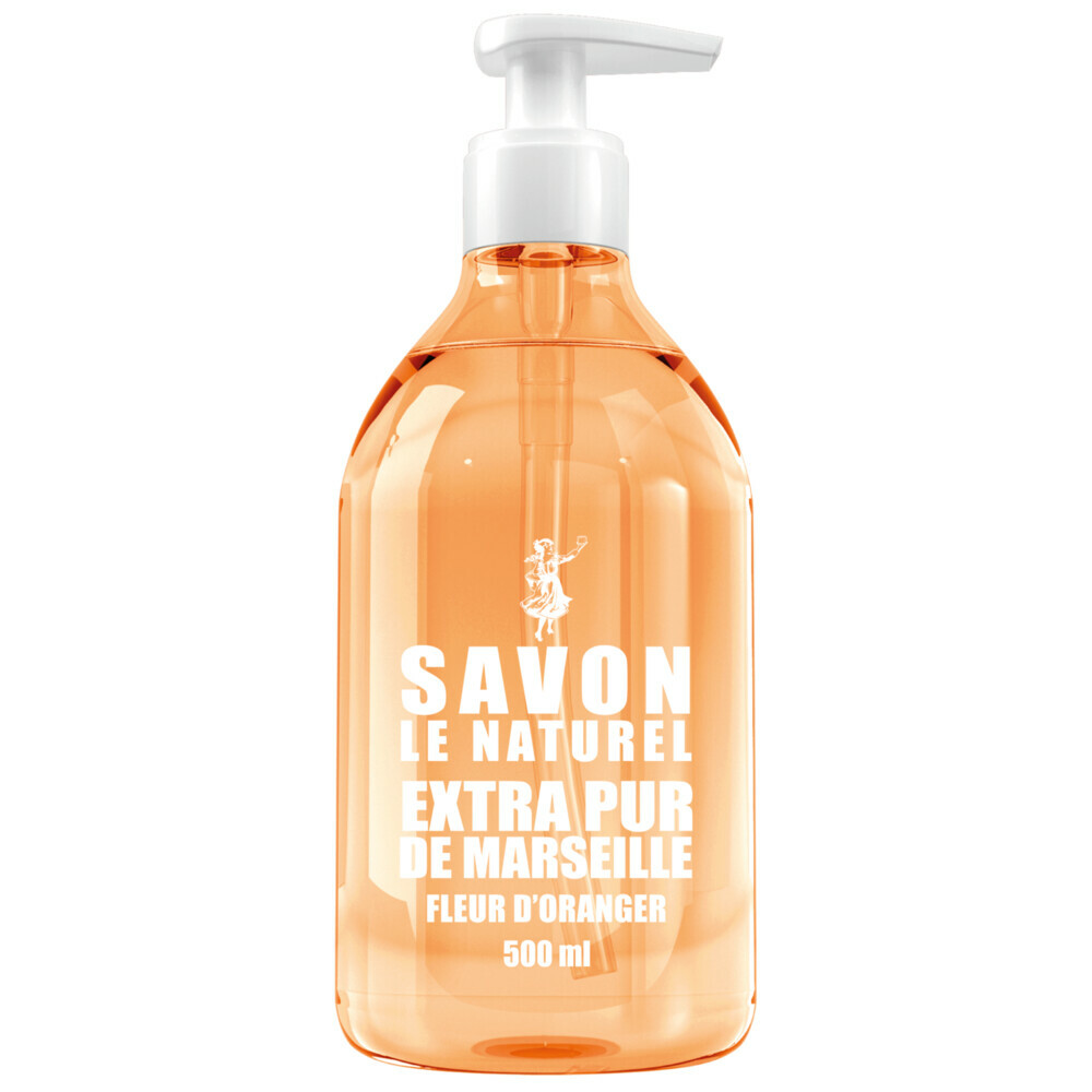 8x Savon Le Naturel Handzeep Oranjebloesem Extra Pur van Marseille 500 ml