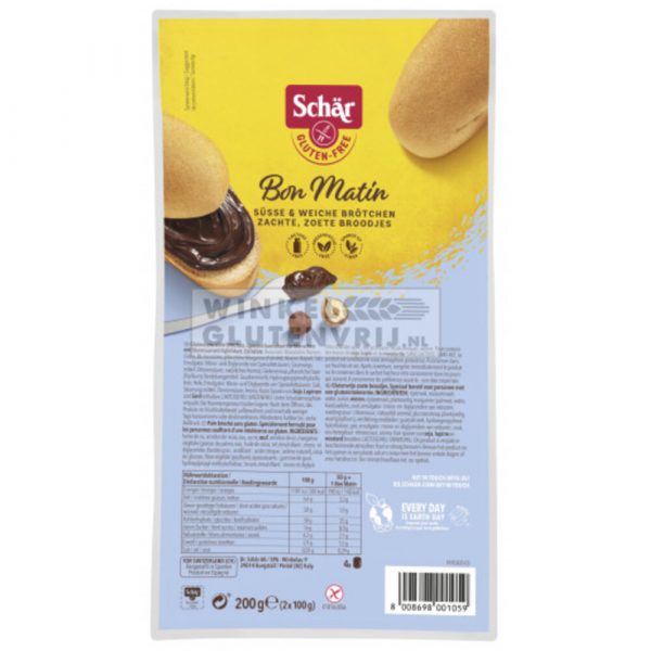 3x Schar Bon Matin Zoet Broodje 200 gr