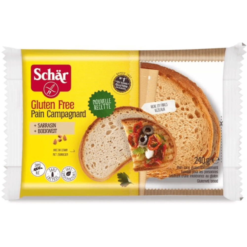 3x Schar Knusperbrot Dunkel Glutenvrij 125 gr